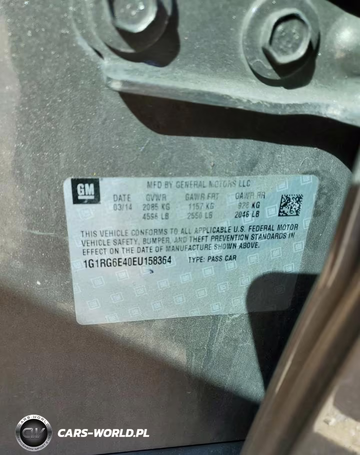 2014 Chevrolet Volt VIN:1G1RG6E40EU158364 - 12