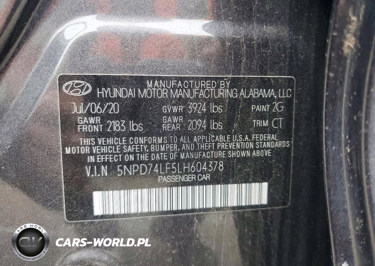 2020 Hyundai Elantra Se VIN:5NPD74LF5LH604378 - 12