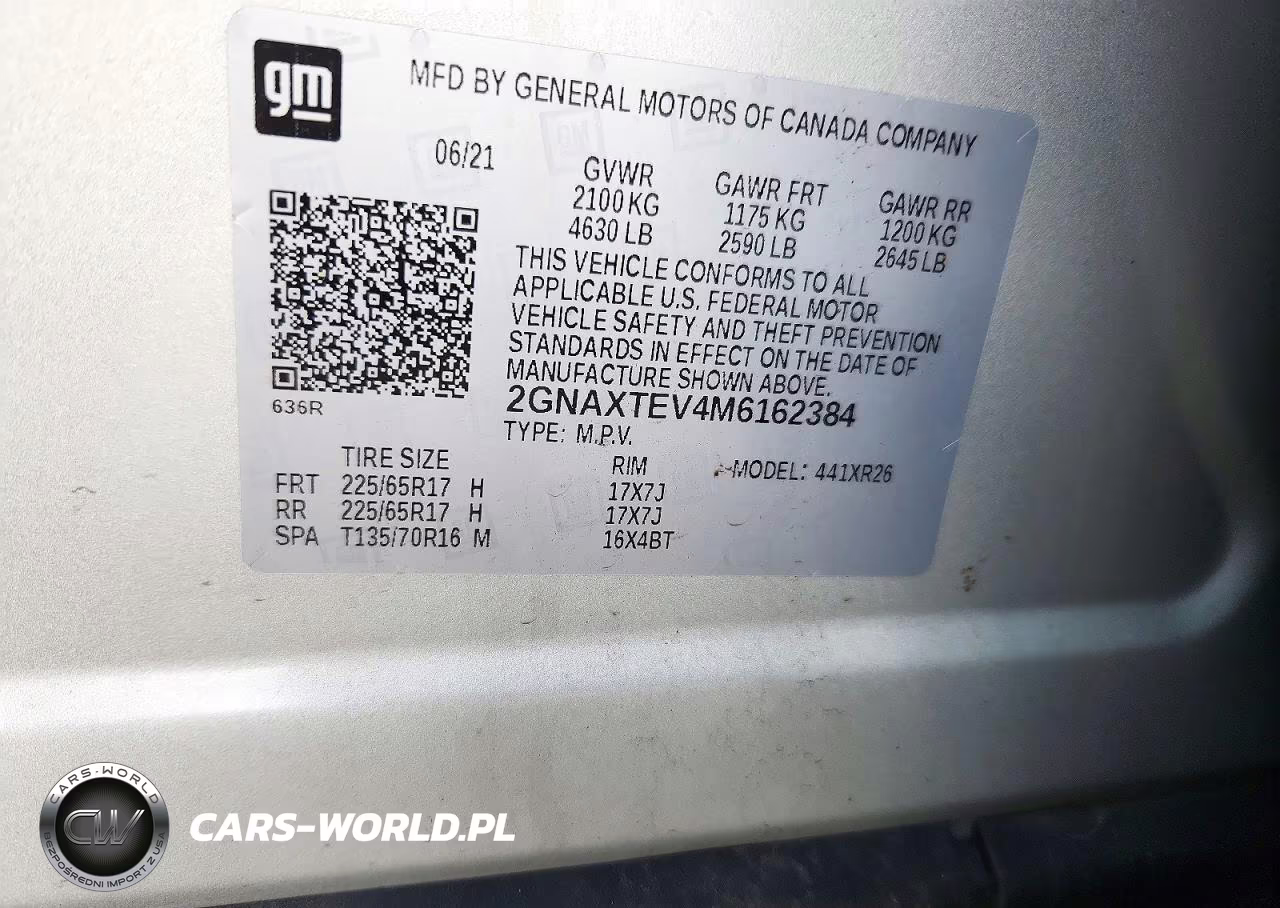2021 Chevrolet Equinox Lt VIN:2GNAXTEV4M6162384 - 13