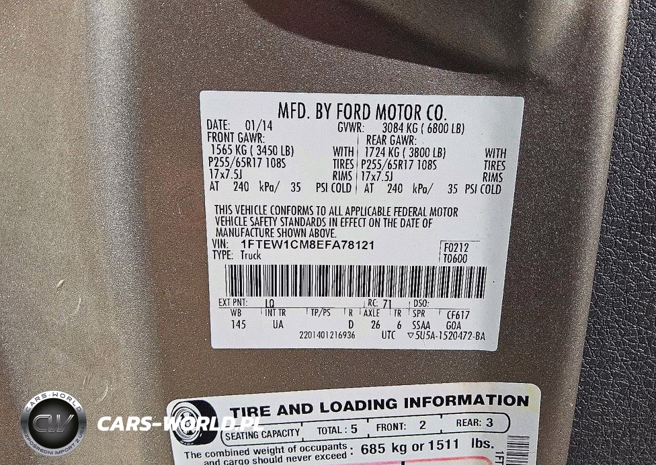 2014 Ford F150 Supercrew VIN:1FTEW1CM8EFA78121 - 12