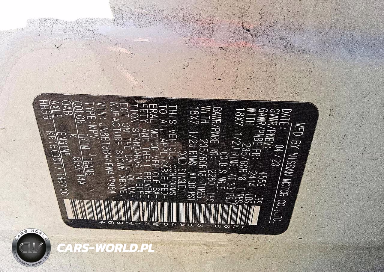 2023 Nissan Rogue Sv VIN:JN8BT3BA4PW417964 - 13
