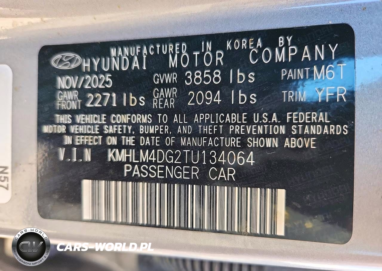 2026 Hyundai Elantra Sel Sport VIN:KMHLM4DG2TU134064 - 12