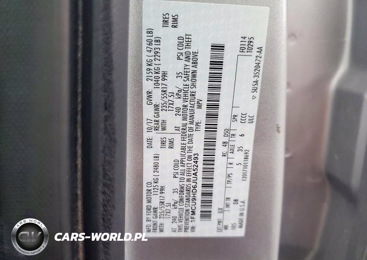 2018 Ford Escape Sel VIN:1FMCU9HD6JUA52493 - 13