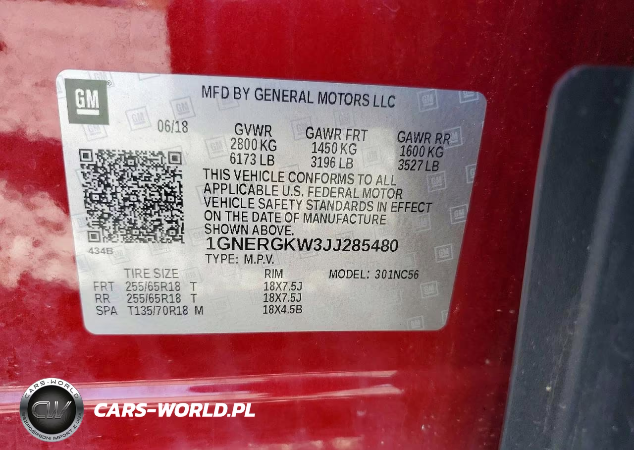 2018 Chevrolet Traverse Lt VIN:1GNERGKW3JJ285480 - 13