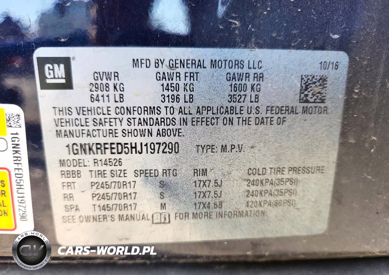 2017 Chevrolet Traverse Ls VIN:1GNKRFED5HJ197290 - 13