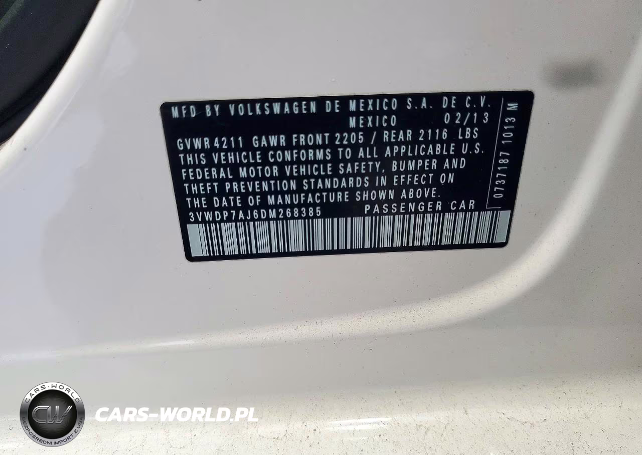 2013 Volkswagen Jetta Se VIN:3VWDP7AJ6DM268385 - 12