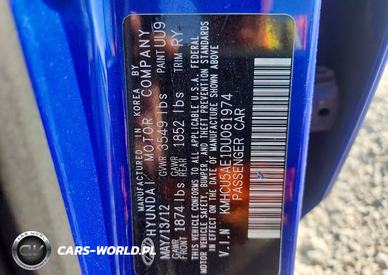 2013 Hyundai Accent Se VIN:KMHCU5AE1DU061974 - 12