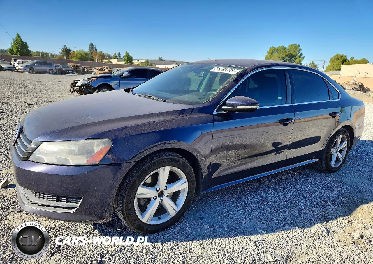 2012 Volkswagen Passat Se VIN:1VWBP7A33CC091898 - 1