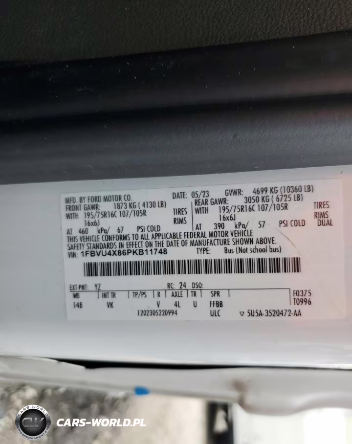 2023 Ford Transit T-350 Hd VIN:1FBVU4X86PKB11748 - 14