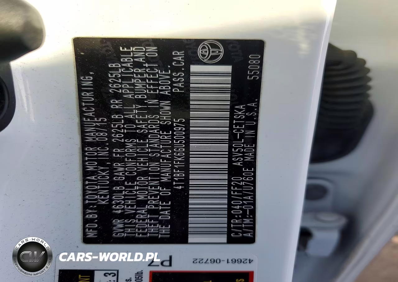 2016 Toyota Camry Se VIN:4T1BF1FK6GU500975 - 12