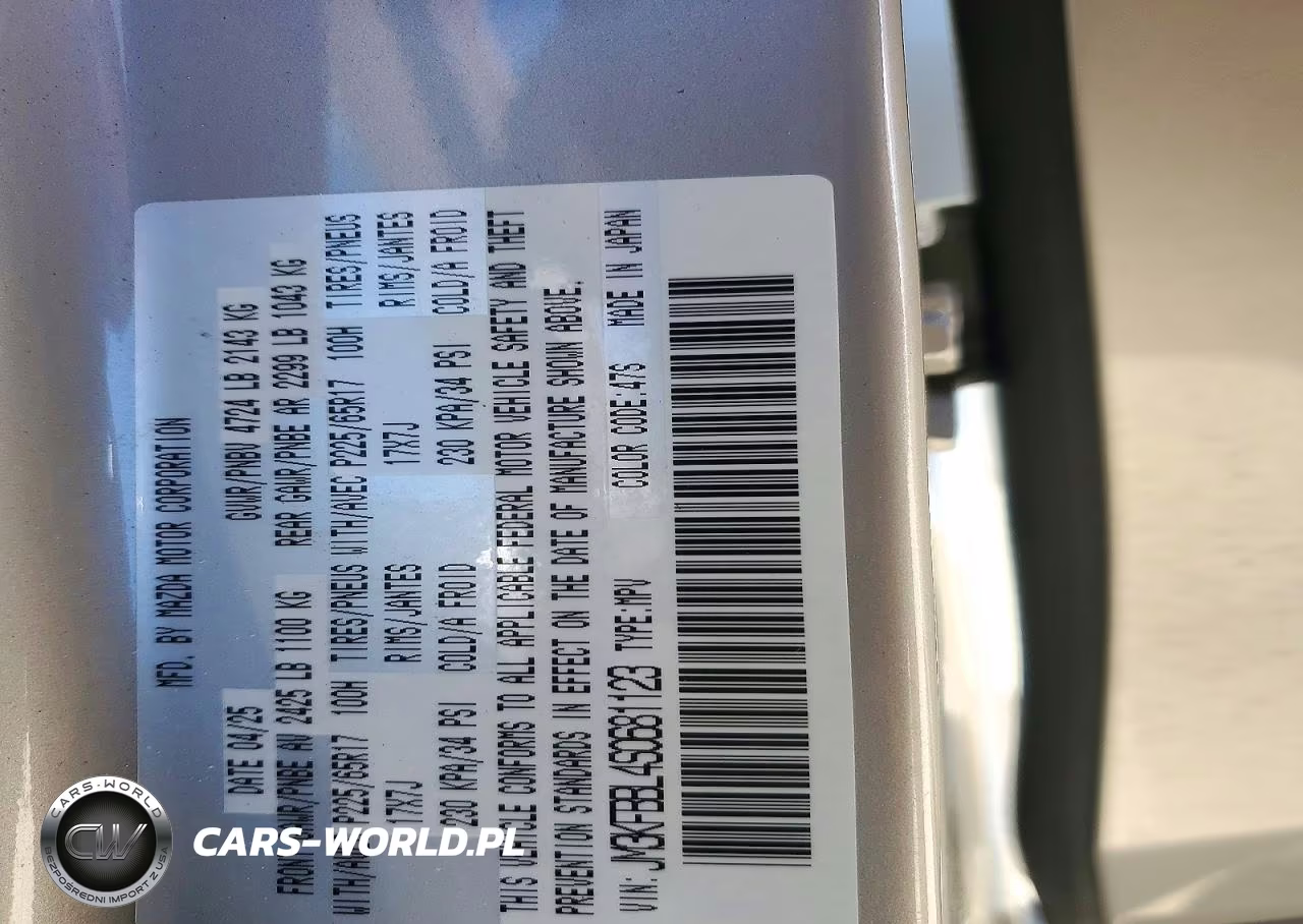 2025 Mazda Cx-5 Select VIN:JM3KFBBL4S0681123 - 14