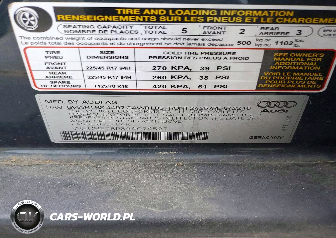2009 Audi A3 2.0T VIN:WAUHE78P89A074527 - 13