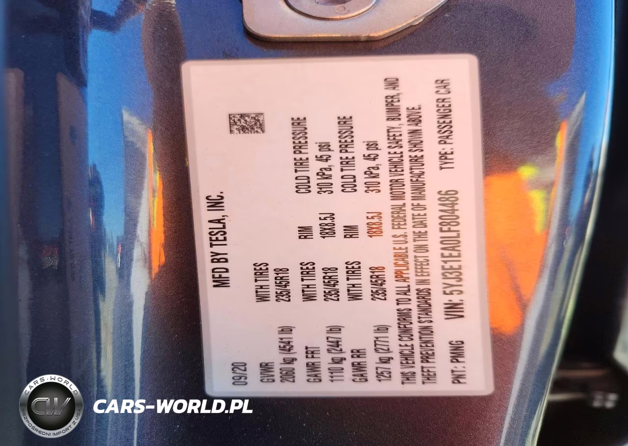 2020 Tesla Model 3 VIN:5YJ3E1EA0LF804486 - 13