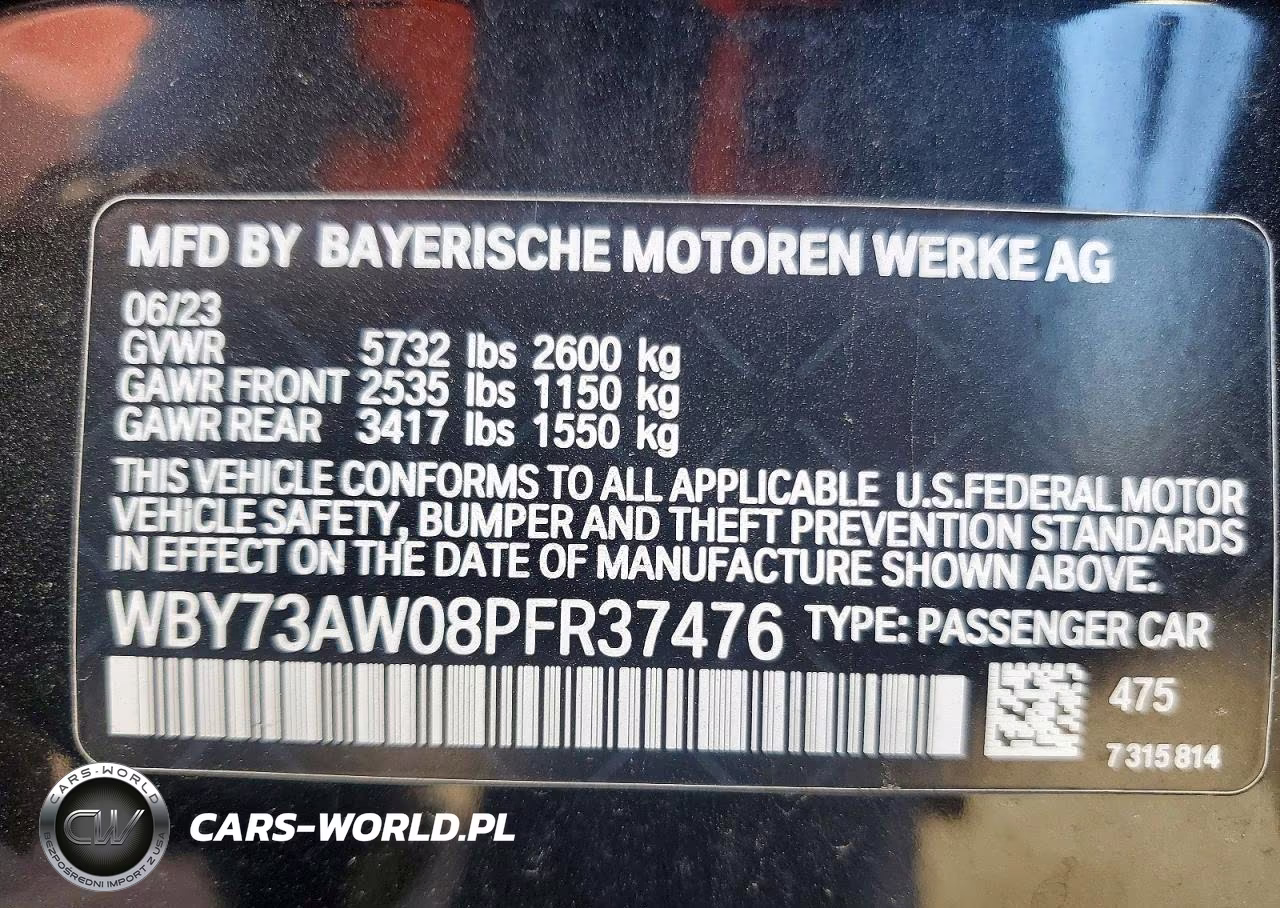 2023 BMW I4 Edrive 40 VIN:WBY73AW08PFR37476 - 12