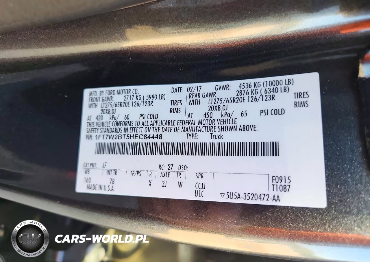 2017 Ford F250 Super Duty VIN:1FT7W2BT5HEC84448 - 13