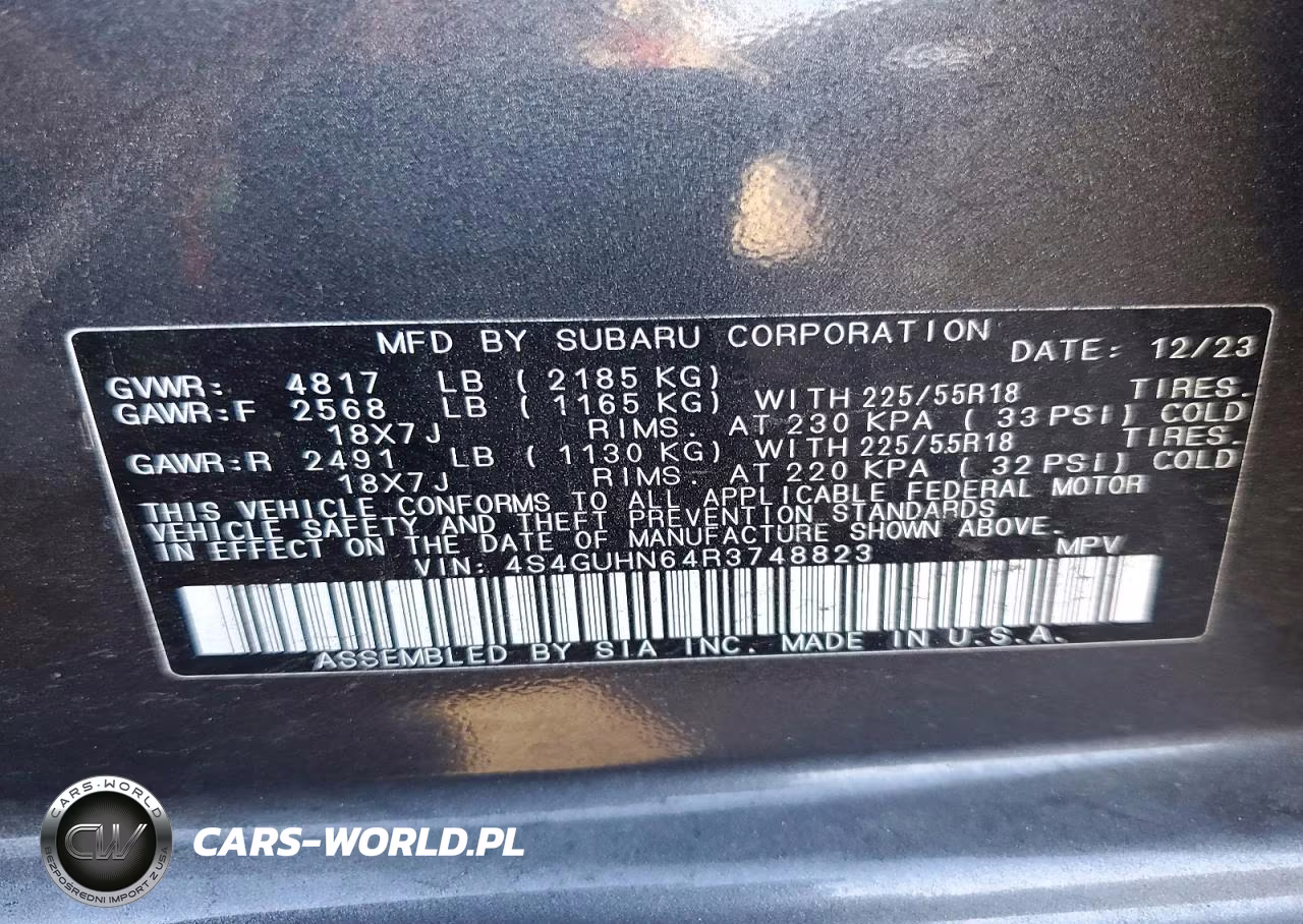 2024 Subaru Crosstrek Limited VIN:4S4GUHN64R3748823 - 13
