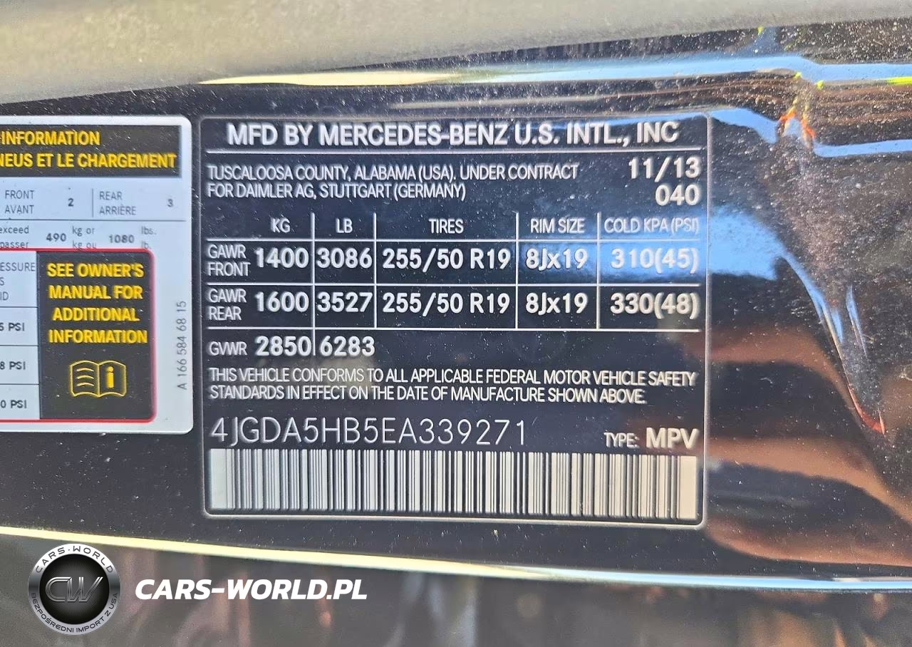 2014 Mercedes-Benz Ml 350 4Matic VIN:4JGDA5HB5EA339271 - 13