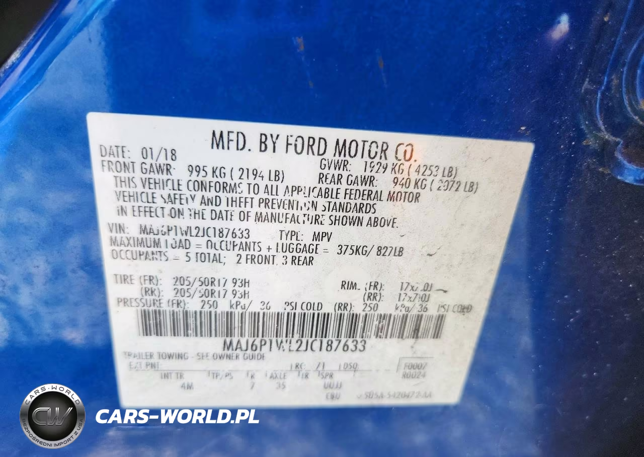 2018 Ford Ecosport Titanium VIN:MAJ6P1WL2JC187633 - 13