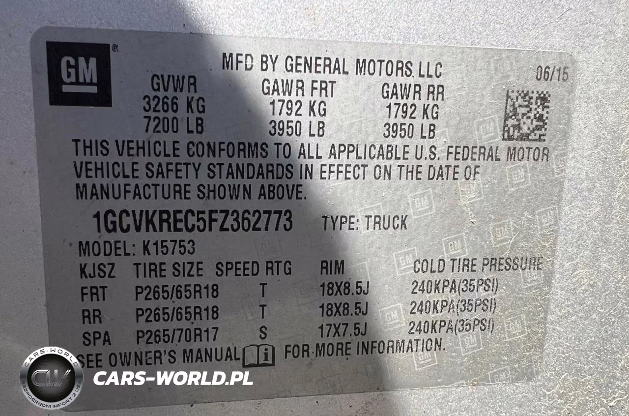 2015 Chevrolet Silverado K1500 Lt VIN:1GCVKREC5FZ362773 - 10