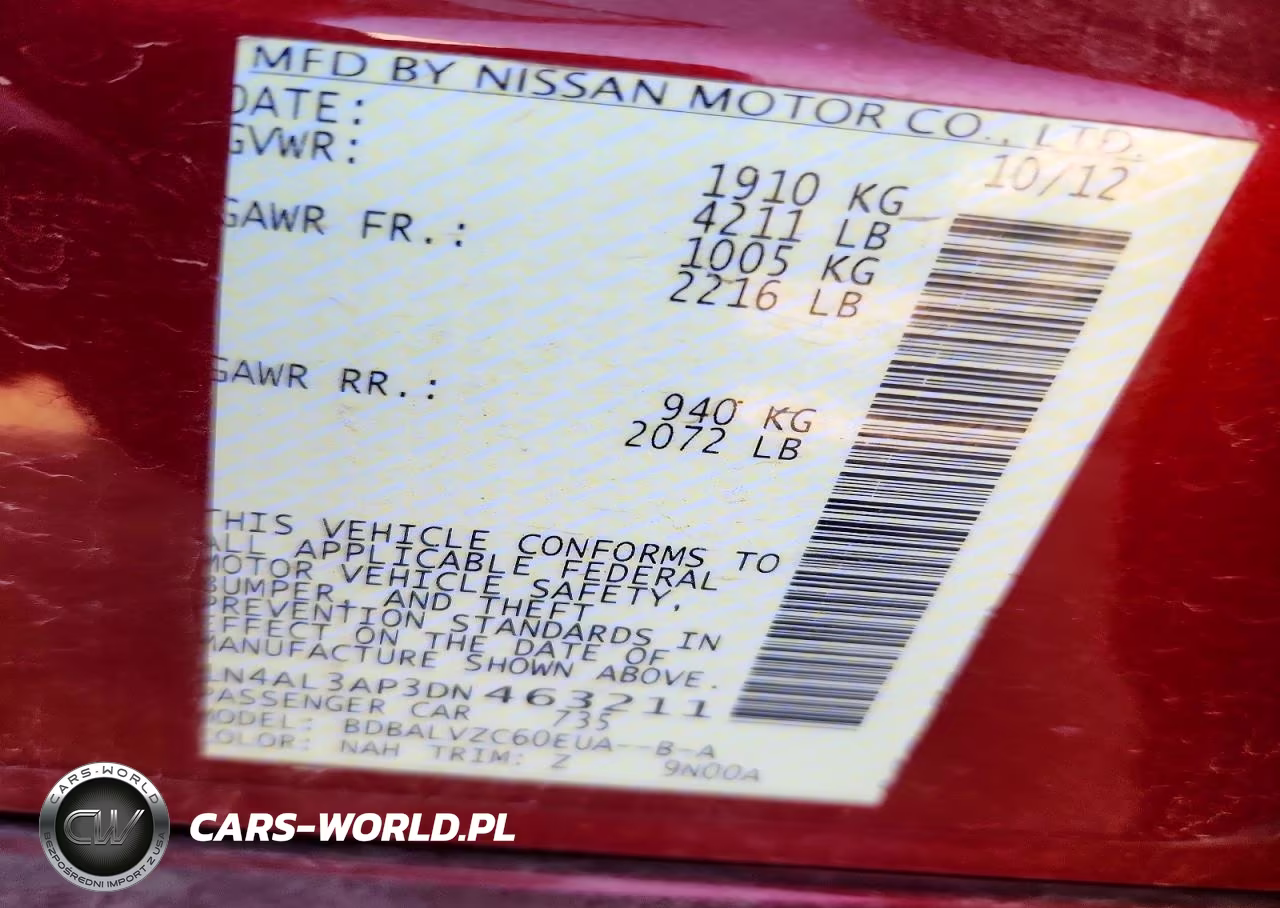 2013 Nissan Altima 2.5 VIN:1N4AL3AP3DN463211 - 12