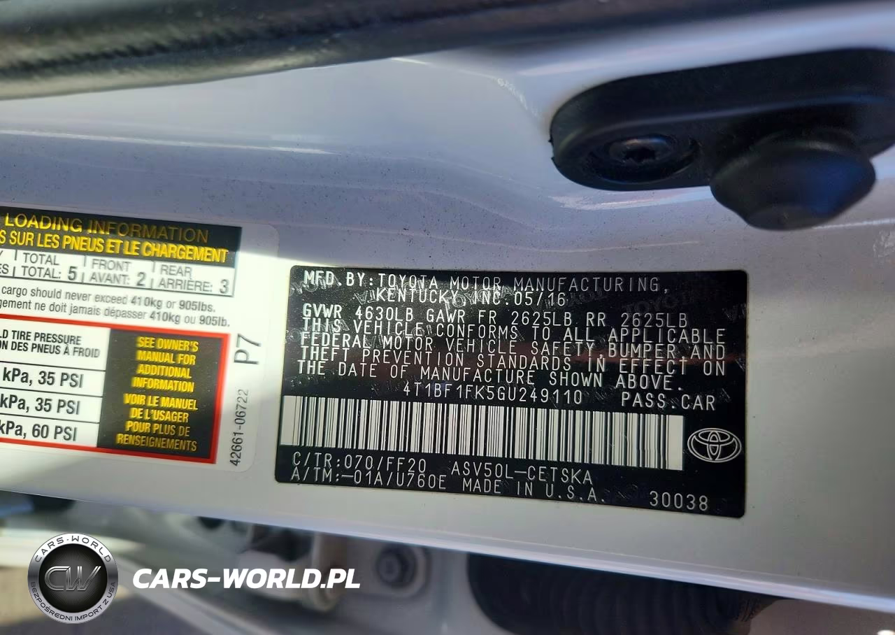 2016 Toyota Camry Se VIN:4T1BF1FK5GU249110 - 13