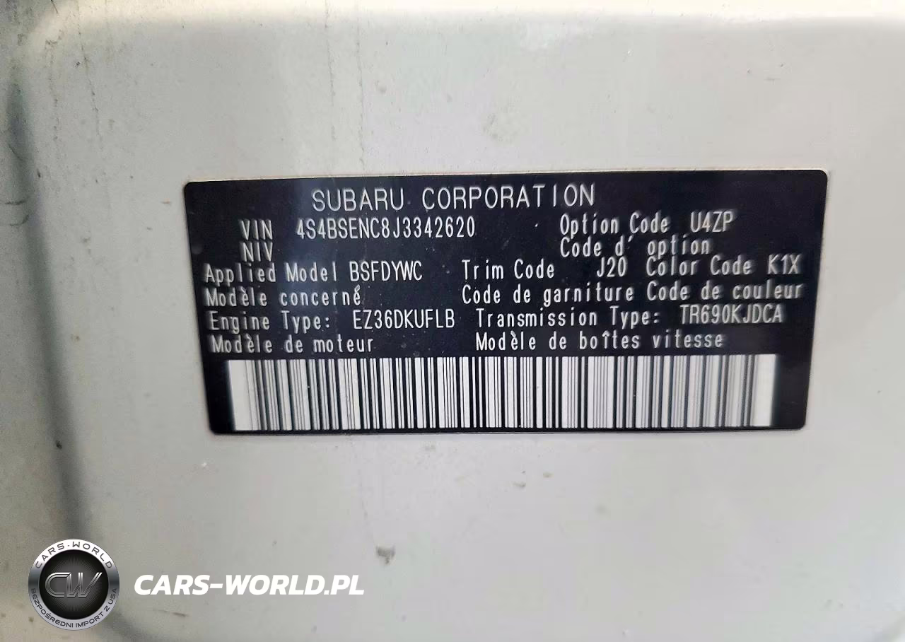 2018 Subaru Outback 3.6R Limited VIN:4S4BSENC8J3342620 - 13