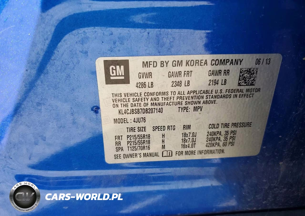 2013 Buick Encore Convenience VIN:KL4CJBSB7DB207140 - 13