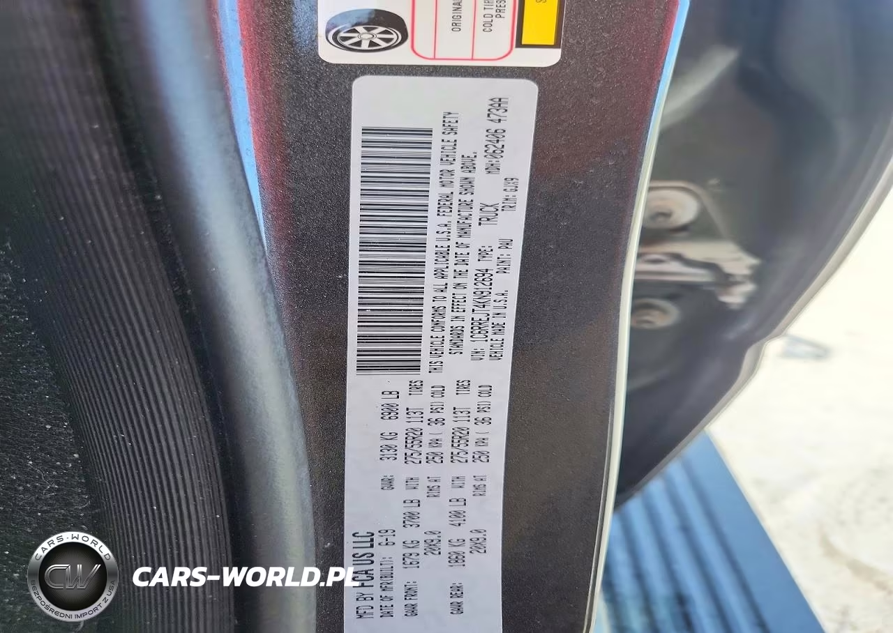 2019 Ram 1500 Laramie VIN:1C6RREJT4KN912694 - 13