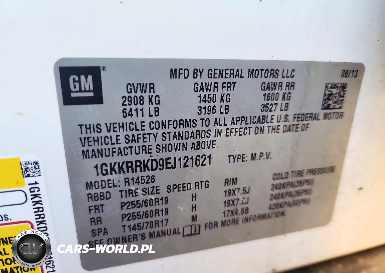 2014 GMC Acadia Slt-1 VIN:1GKKRRKD9EJ121621 - 14