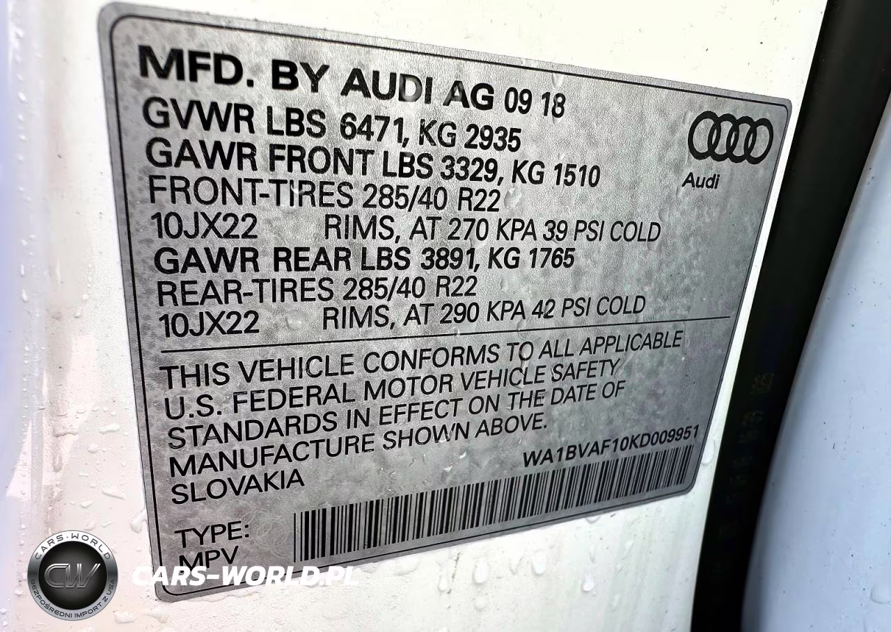2019 Audi Q8 Premium Plus VIN:WA1BVAF10KD009951 - 10