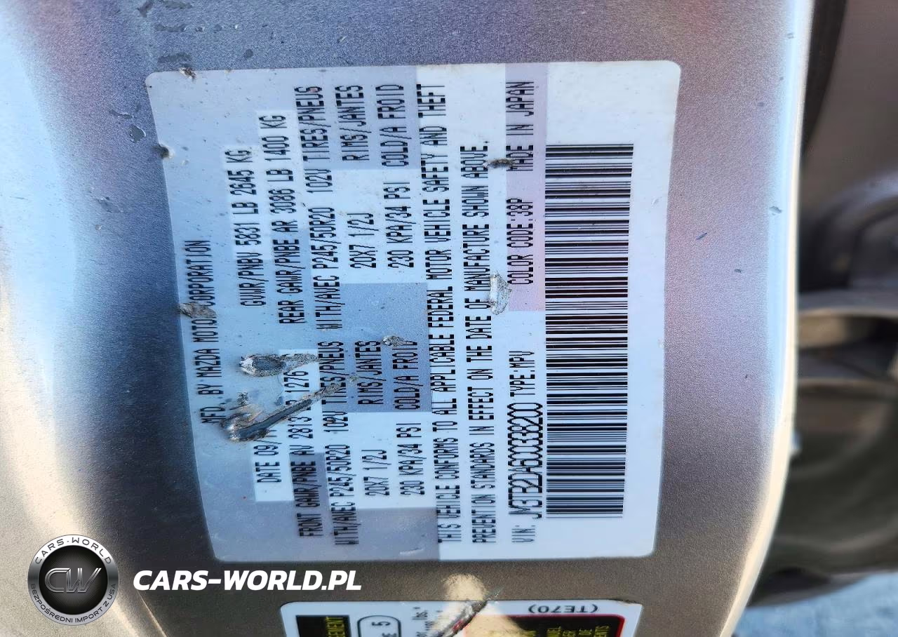 2012 Mazda Cx-9 VIN:JM3TB2DA6C0338200 - 13