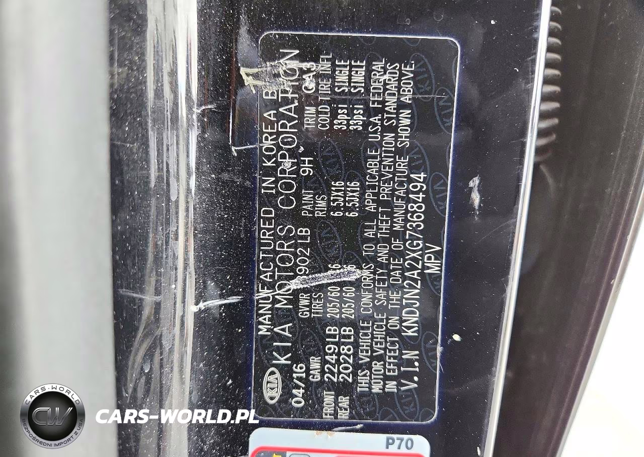 2016 Kia Soul Base VIN:KNDJN2A2XG7368494 - 12