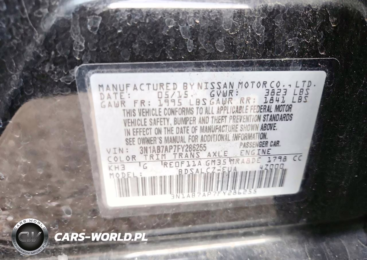 2015 Nissan Sentra S VIN:3N1AB7AP7FY286255 - 12