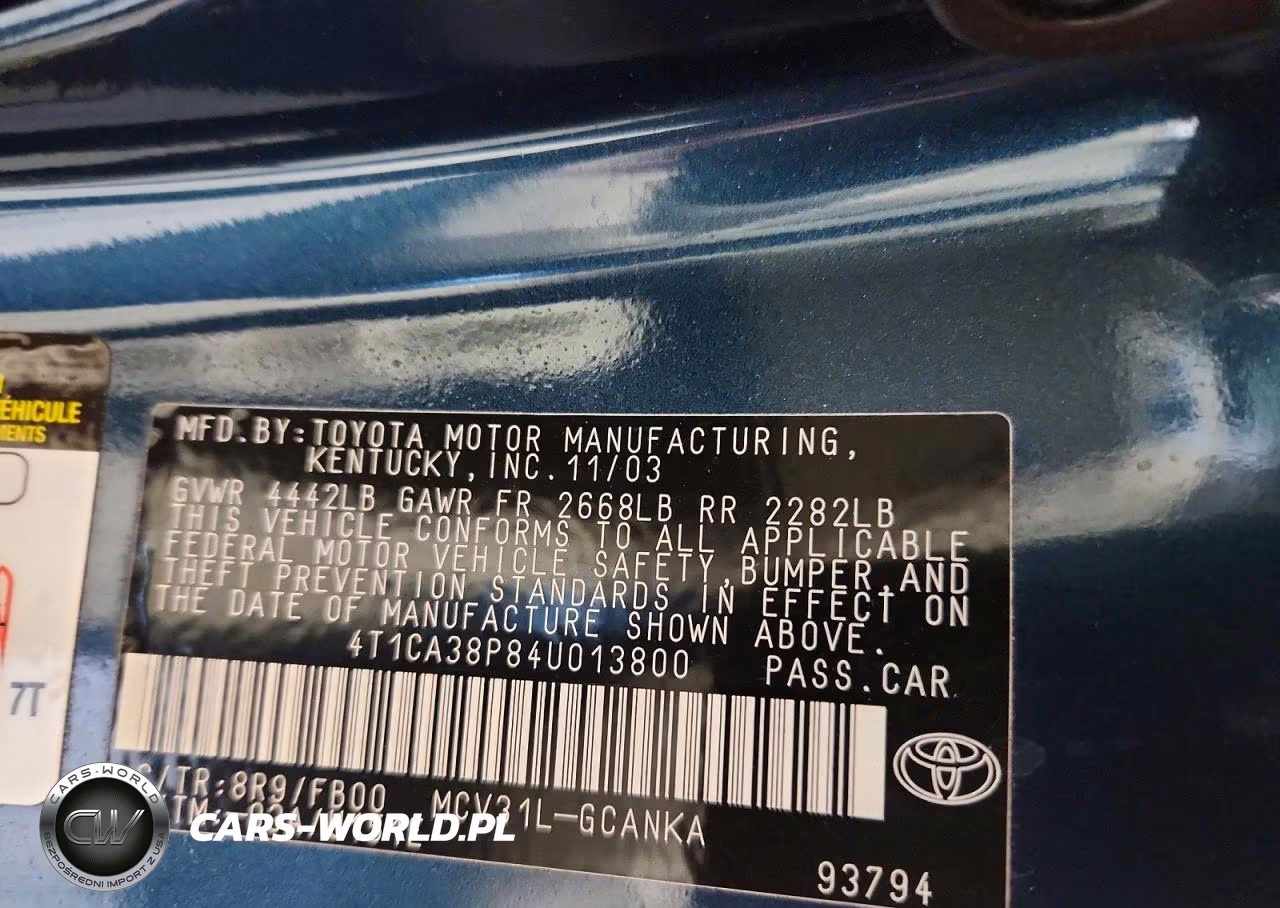 2004 Toyota Camry Solara Se V6 VIN:4T1CA38P84U013800 - 12