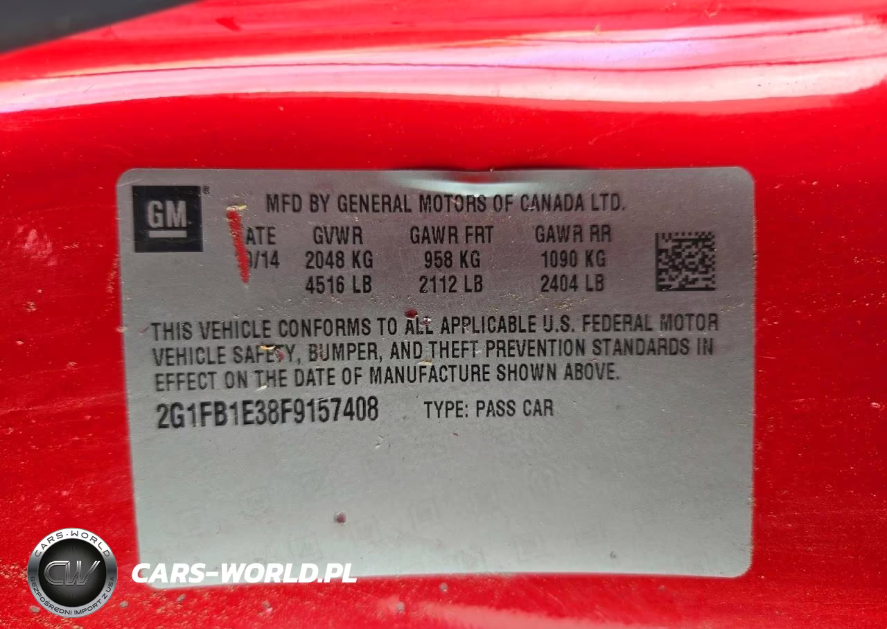 2015 Chevrolet Camaro Ls VIN:2G1FB1E38F9157408 - 12