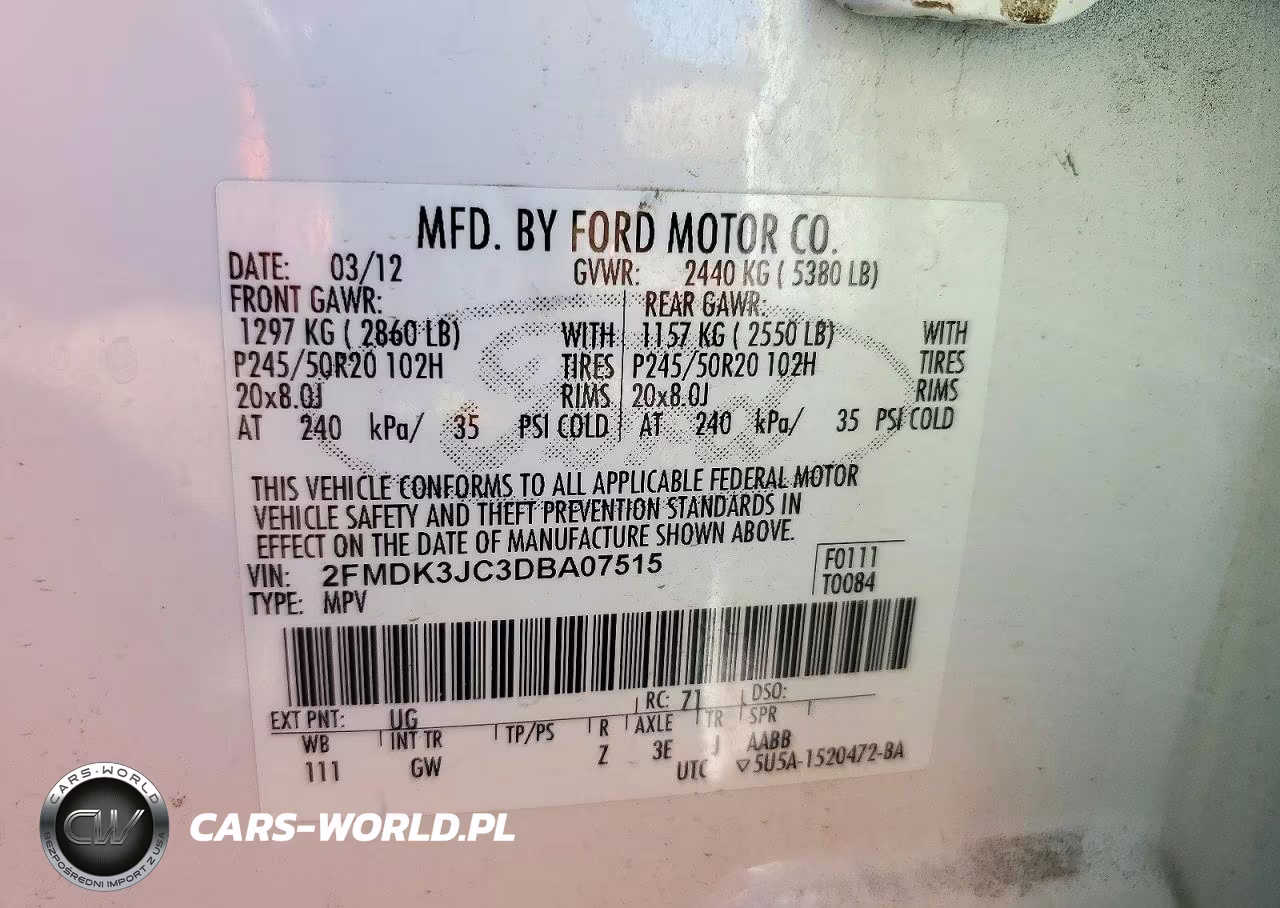 2013 Ford Edge Sel VIN:2FMDK3JC3DBA07515 - 13