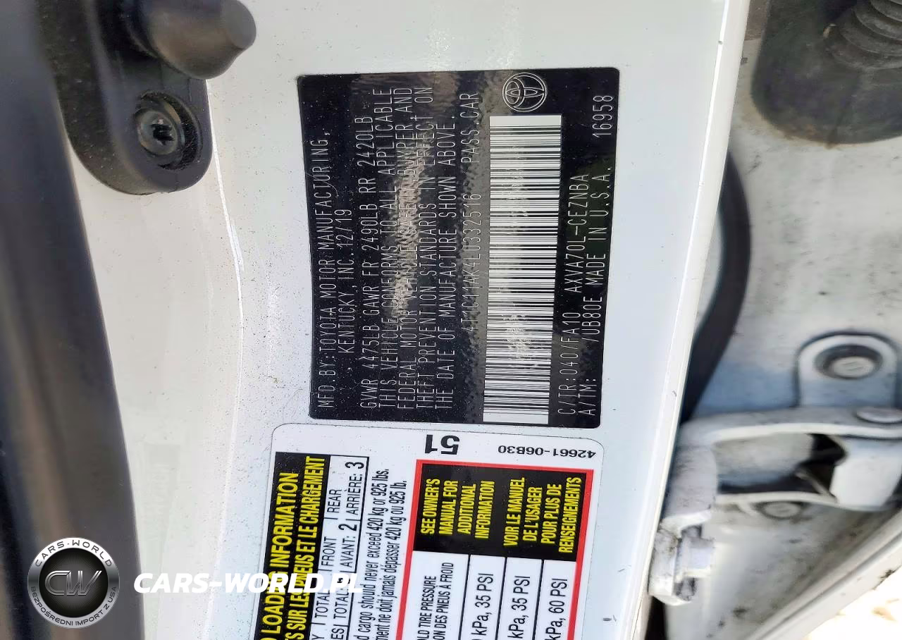 2020 Toyota Camry Le VIN:4T1C11AK4LU332516 - 12