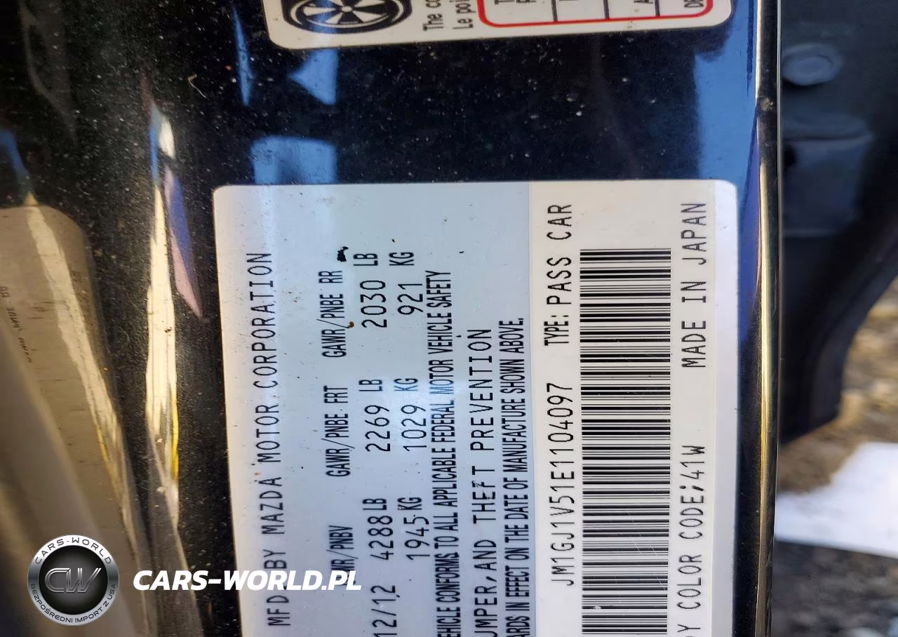 2014 Mazda 6 Touring VIN:JM1GJ1V51E1104097 - 12
