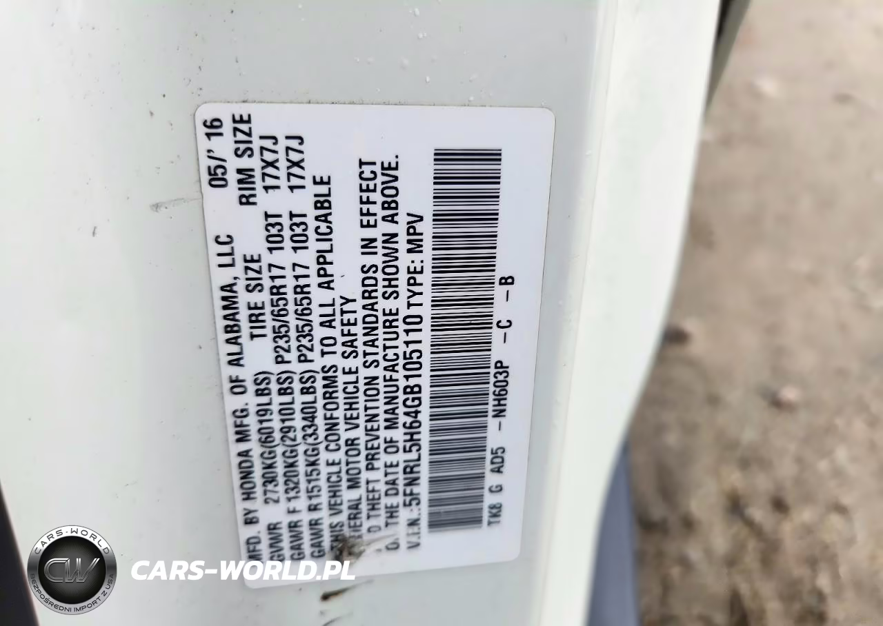 2016 Honda Odyssey Exl VIN:5FNRL5H64GB105110 - 13