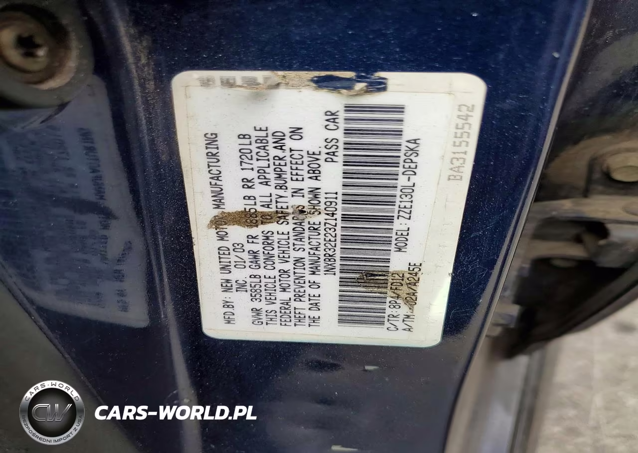 2003 Toyota Corolla S VIN:1NXBR32E23Z140911 - 12