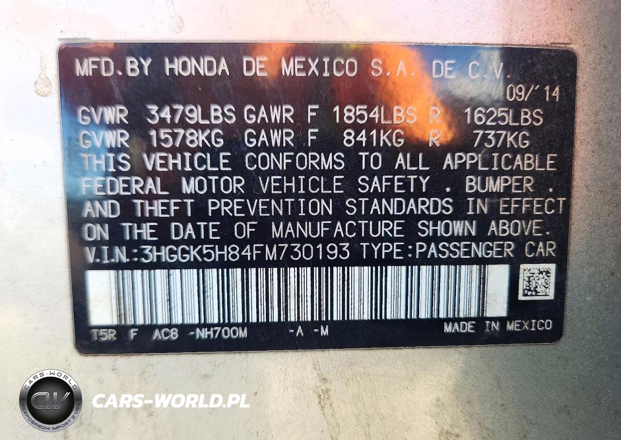 2015 Honda Fit Ex VIN:3HGGK5H84FM730193 - 12