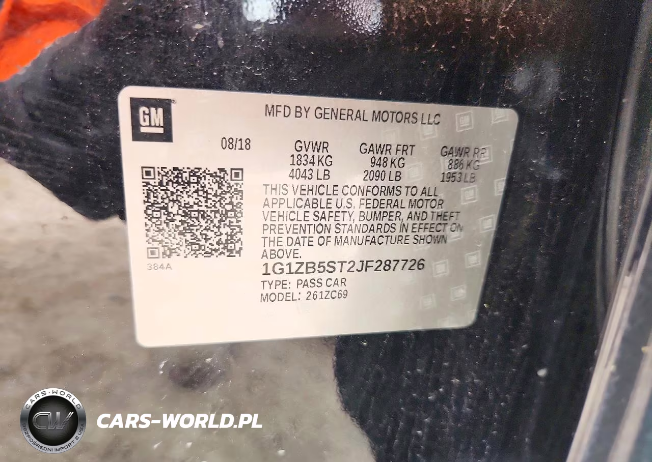 2018 Chevrolet Malibu Ls VIN:1G1ZB5ST2JF287726 - 12