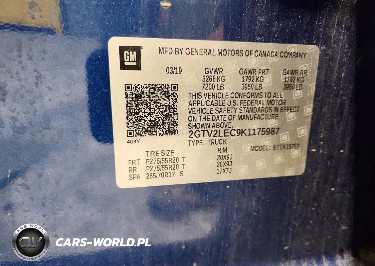 2019 GMC Sierra Limited K1500 VIN:2GTV2LEC9K1175987 - 13