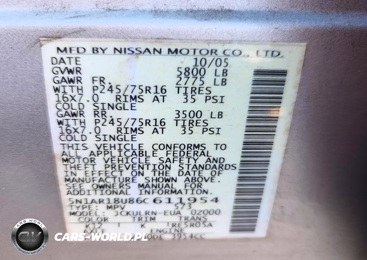 2006 Nissan Pathfinder S VIN:5N1AR18U86C611954 - 14