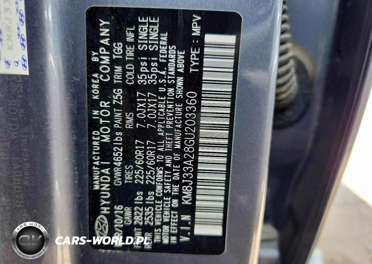 2016 Hyundai Tucson Eco VIN:KM8J33A28GU203360 - 12
