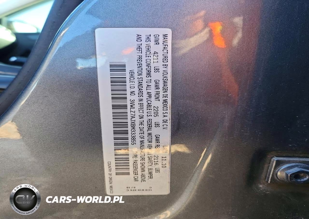 2011 Volkswagen Jetta Sel VIN:3VWLZ7AJXBM333855 - 12