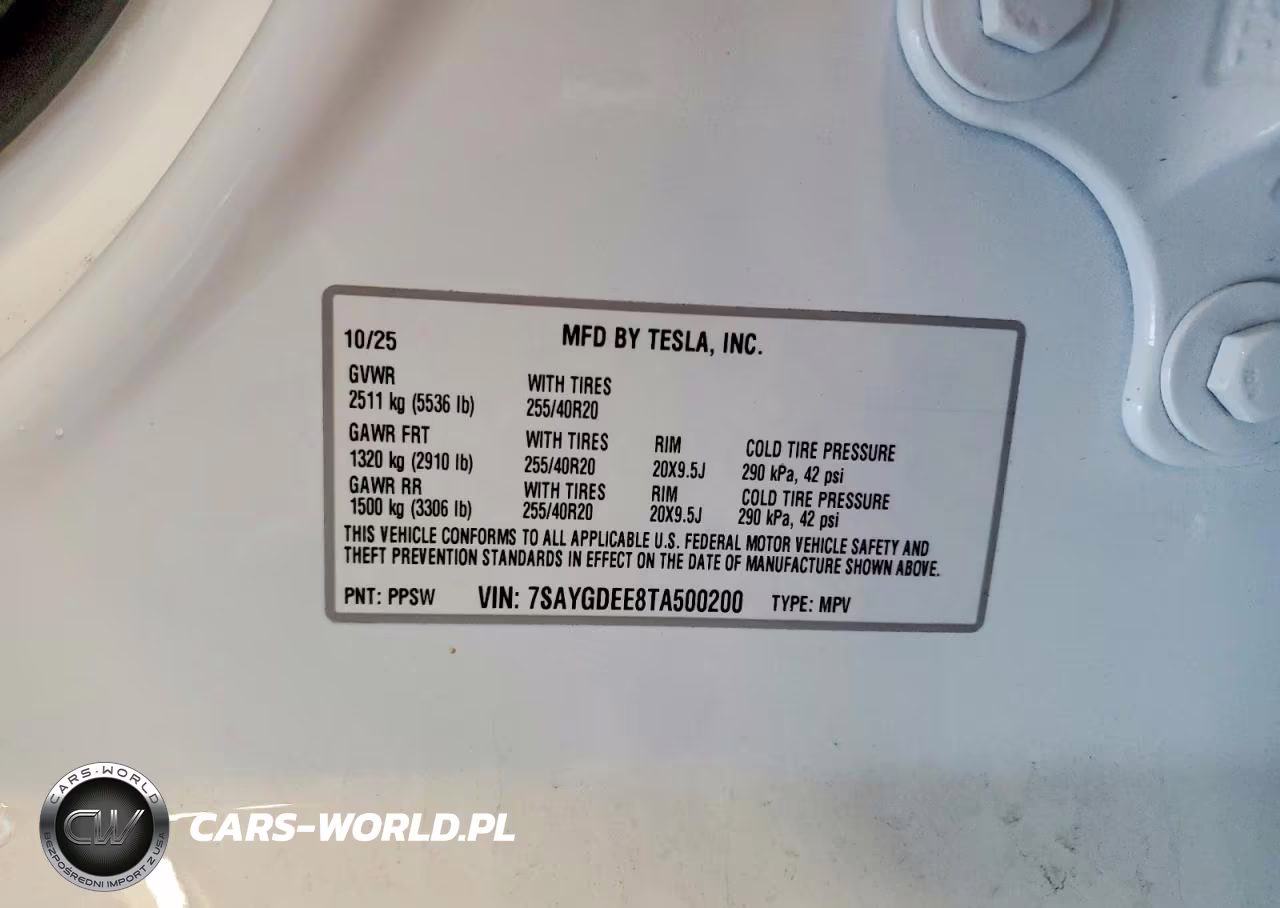 2026 Tesla Model Y VIN:7SAYGDEE8TA500200 - 13