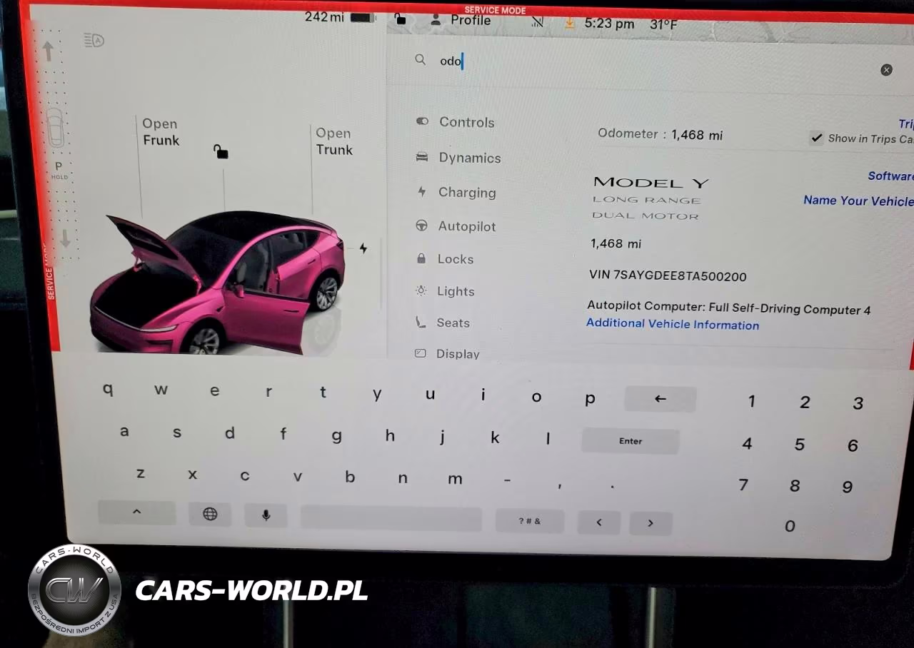2026 Tesla Model Y VIN:7SAYGDEE8TA500200 - 9