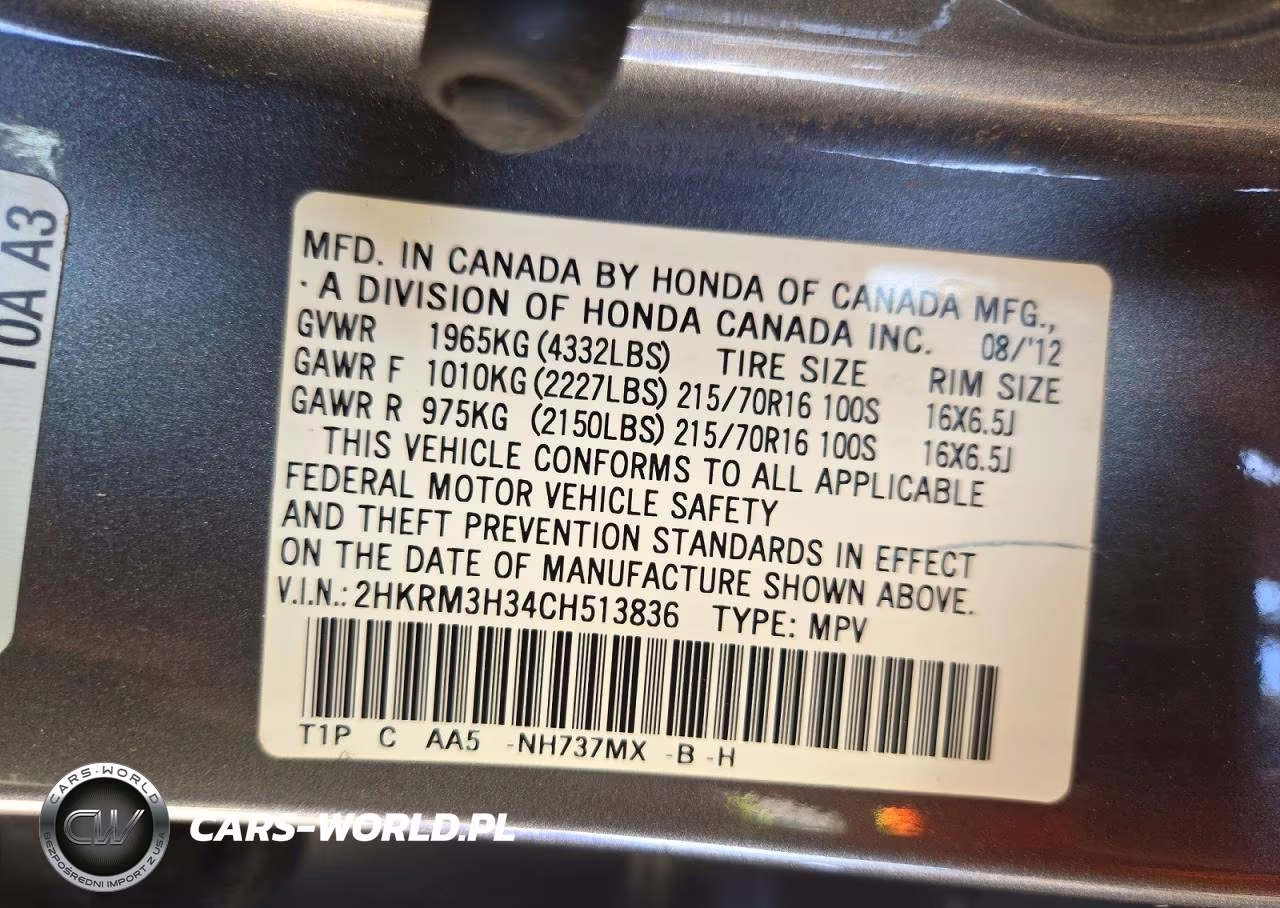 2012 Honda Cr-V Lx VIN:2HKRM3H34CH513836 - 14