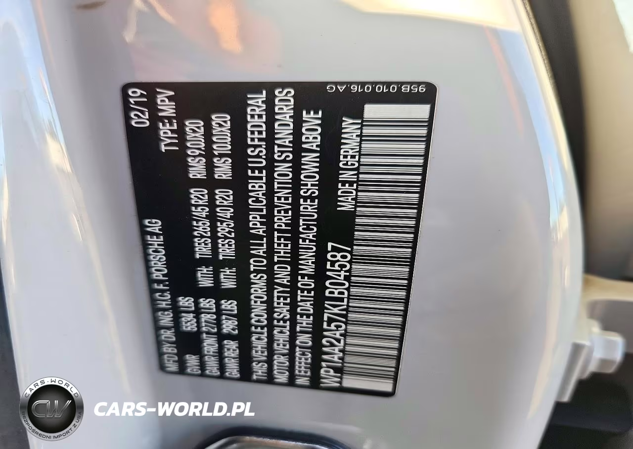 2019 Porsche Macan VIN:WP1AA2A57KLB04587 - 12